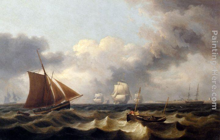 Thomas Luny Shipping Off The Coast